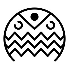 Ethnic alchemy icon. Outline ethnic alchemy vector icon for web design isolated on white background