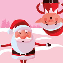 Christmas santa claus design vector illustration
