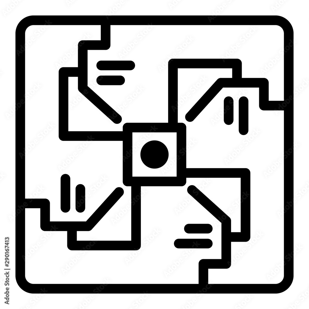 Poster spiral alchemy icon. outline spiral alchemy vector icon for web design isolated on white background