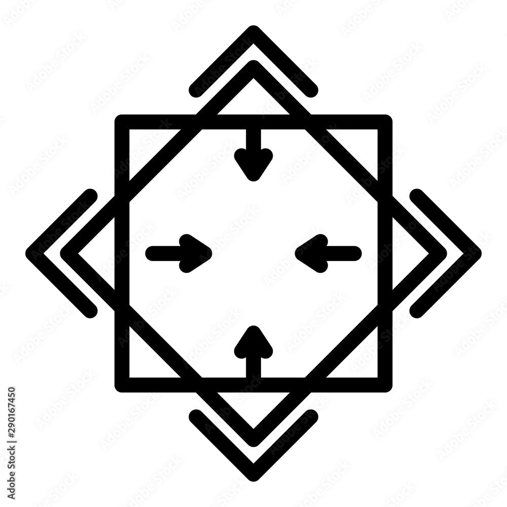 Aufkleber alchemy square icon. outline alchemy square vector icon for web design isolated on white background