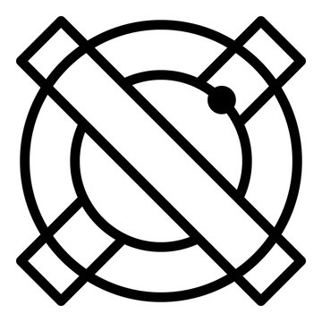 Alchemy sign icon. Outline alchemy sign vector icon for web design isolated on white background