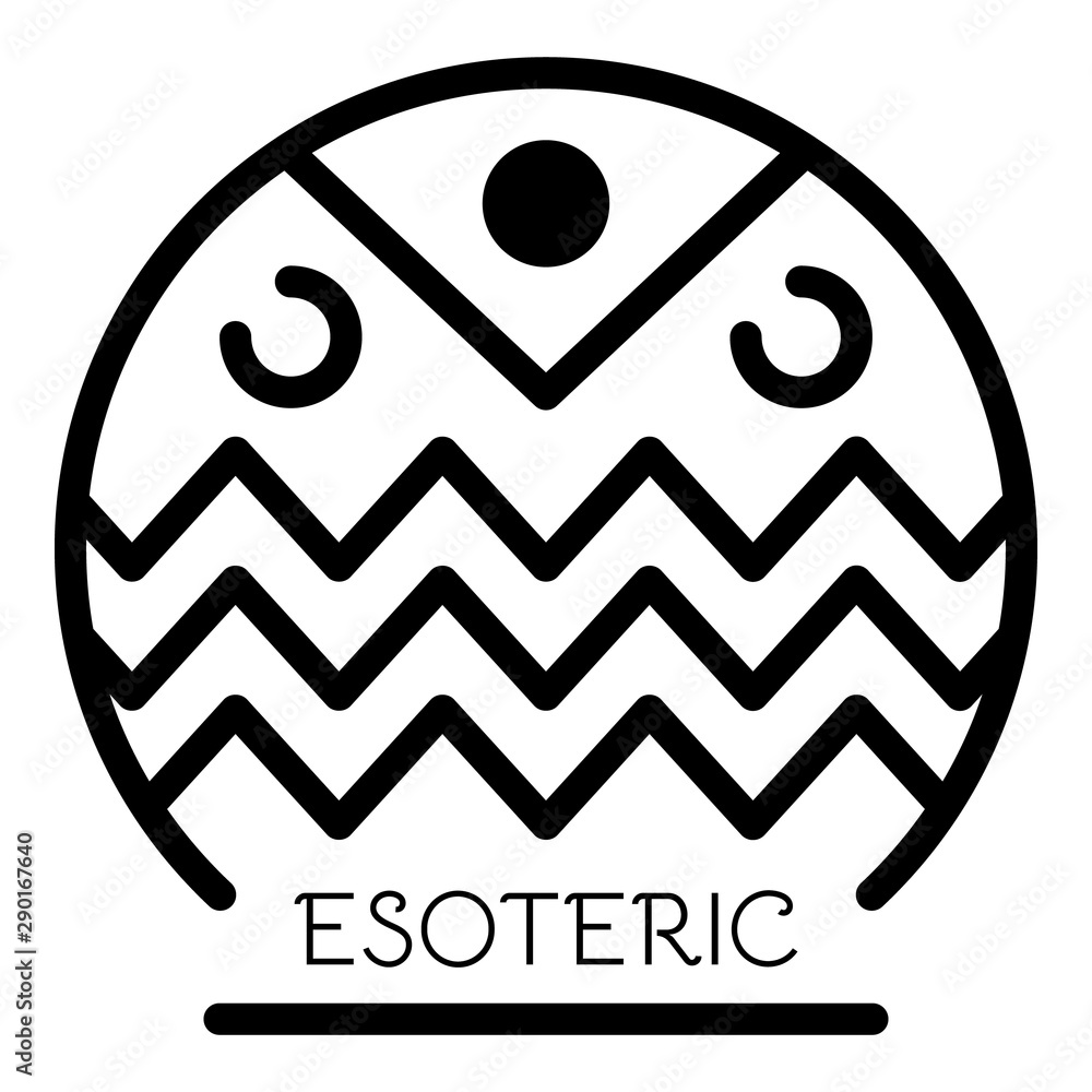 Aufkleber esoteric alchemy icon. outline esoteric alchemy vector icon for web design isolated on white backgro