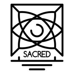 Sacred alchemy icon. Outline sacred alchemy vector icon for web design isolated on white background