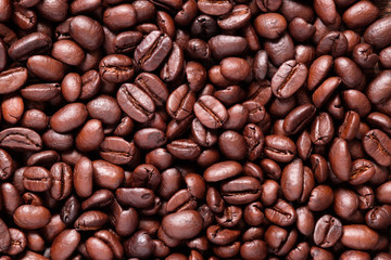 close up roasted coffee bean