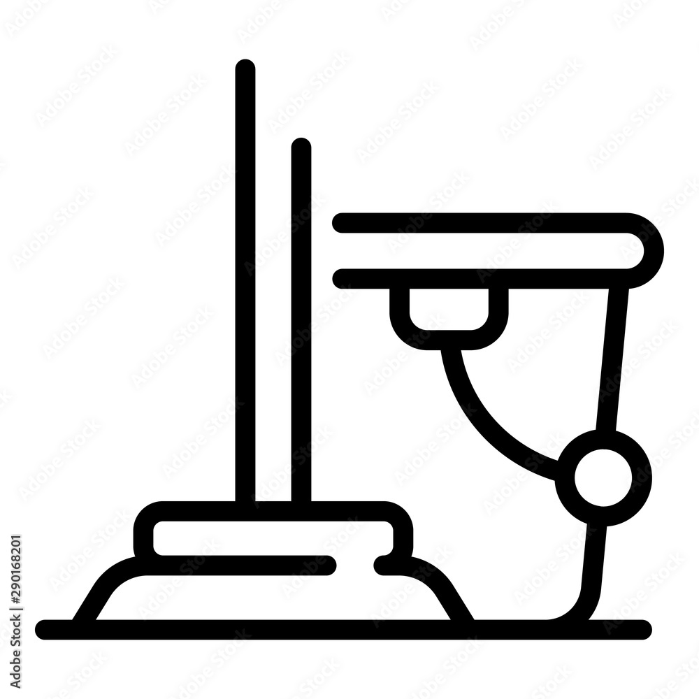 Aufkleber cleaning brush bucket icon. outline cleaning brush bucket vector icon for web design isolated on whi