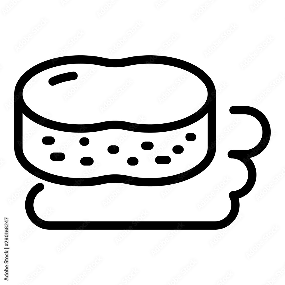 Poster cleaning sponge floor icon. outline cleaning sponge floor vector icon for web design isolated on whi