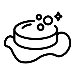 Foam sponge icon. Outline foam sponge vector icon for web design isolated on white background