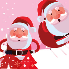 Christmas santa claus design vector illustration