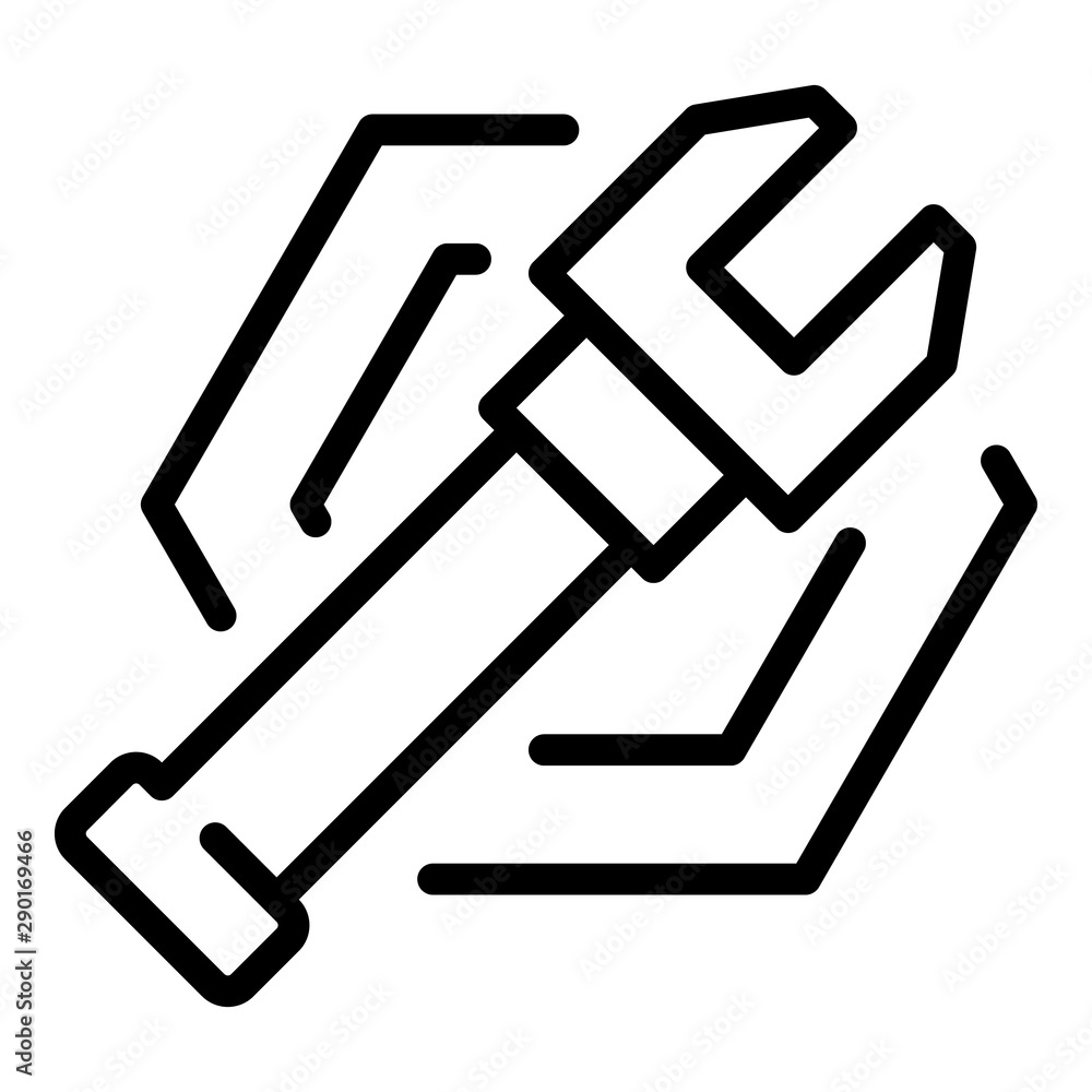 Poster wrench bolt icon. outline wrench bolt vector icon for web design isolated on white background