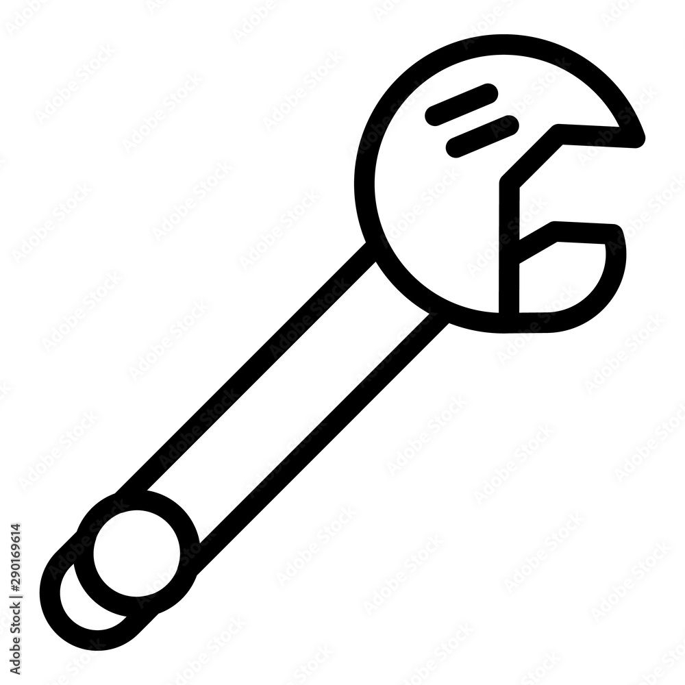 Poster adjustable wrench icon. outline adjustable wrench vector icon for web design isolated on white backg