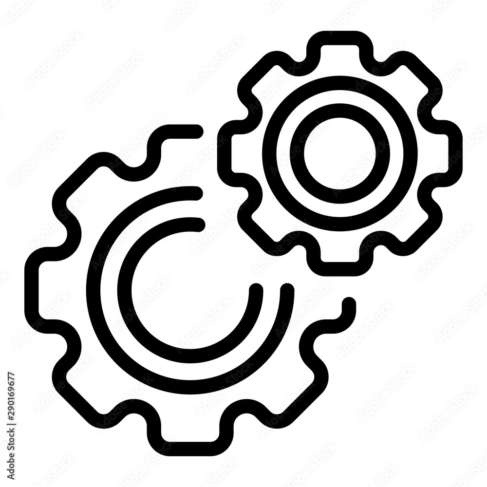 Poster gear system icon. outline gear system vector icon for web design isolated on white background
