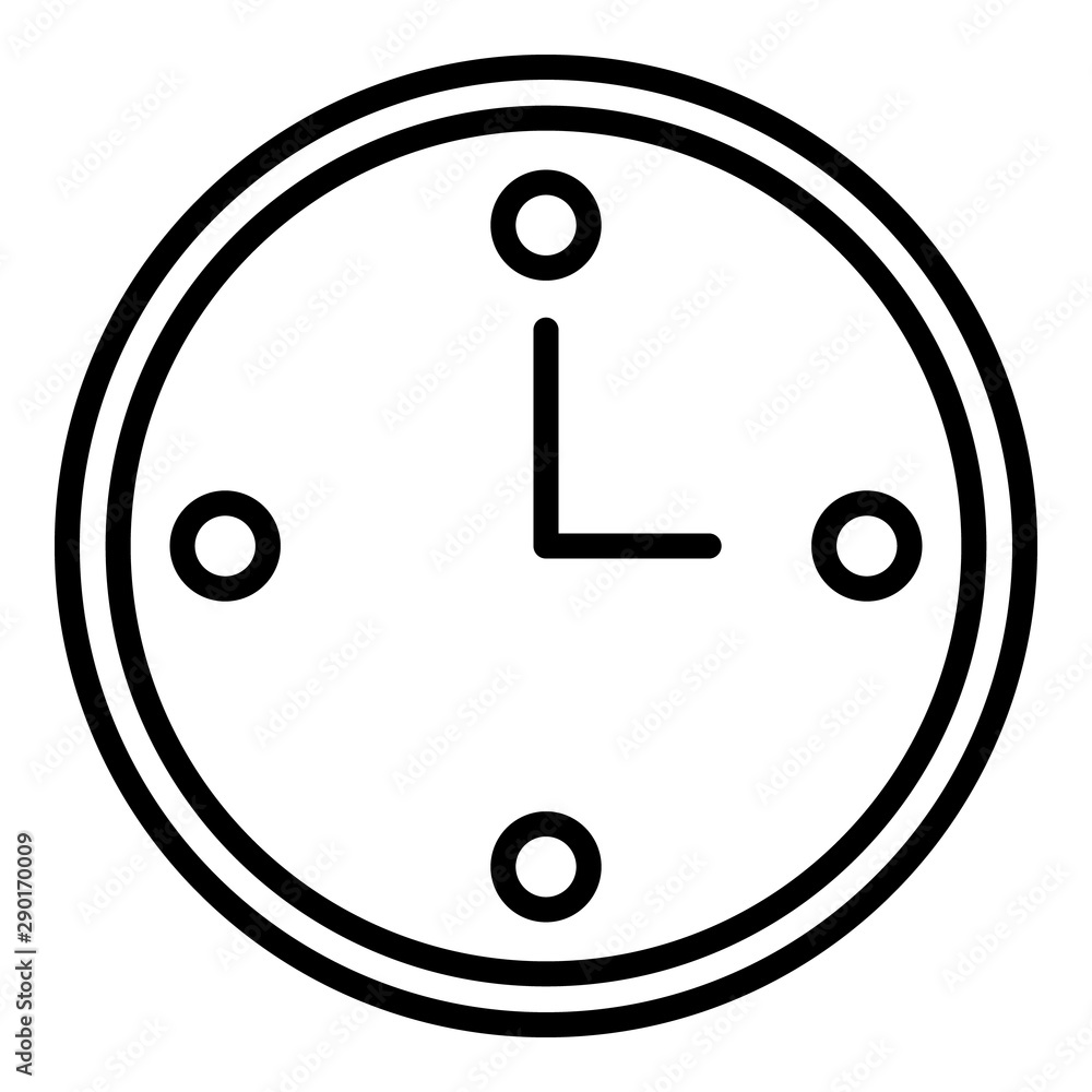 Poster wall clock icon. outline wall clock vector icon for web design isolated on white background