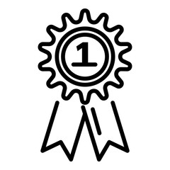 Pet award emblem icon. Outline pet award emblem vector icon for web design isolated on white background