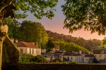Foto op Canvas Idyllic Scenery of Sintra town with houses, during sunset. © photoopus