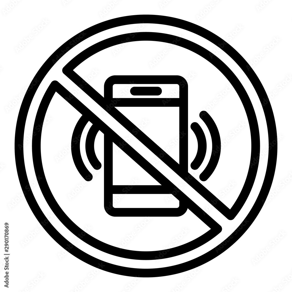 Aufkleber crossed smartphone icon. outline crossed smartphone vector icon for web design isolated on white bac