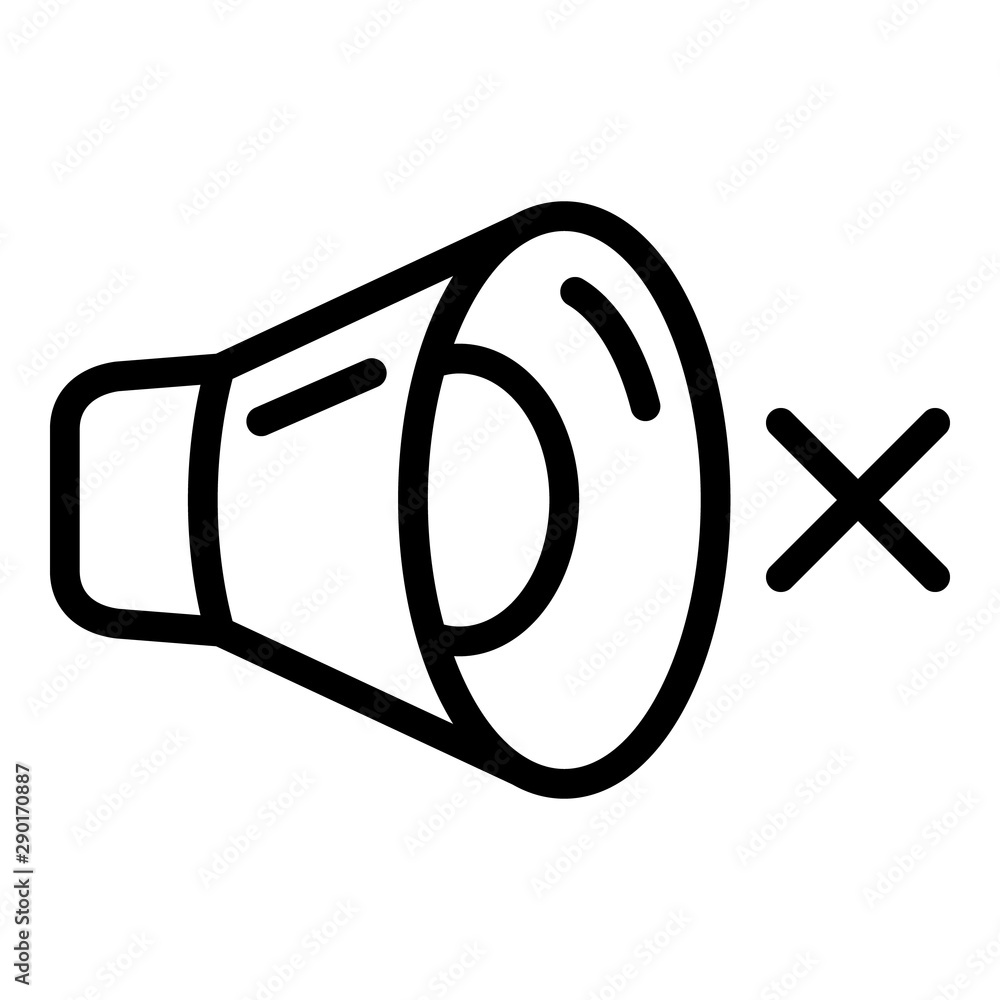 Poster megaphone and cross icon. outline megaphone and cross vector icon for web design isolated on white b