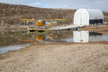 Seaplane on the Arctic Ocean at Cambridge Bay