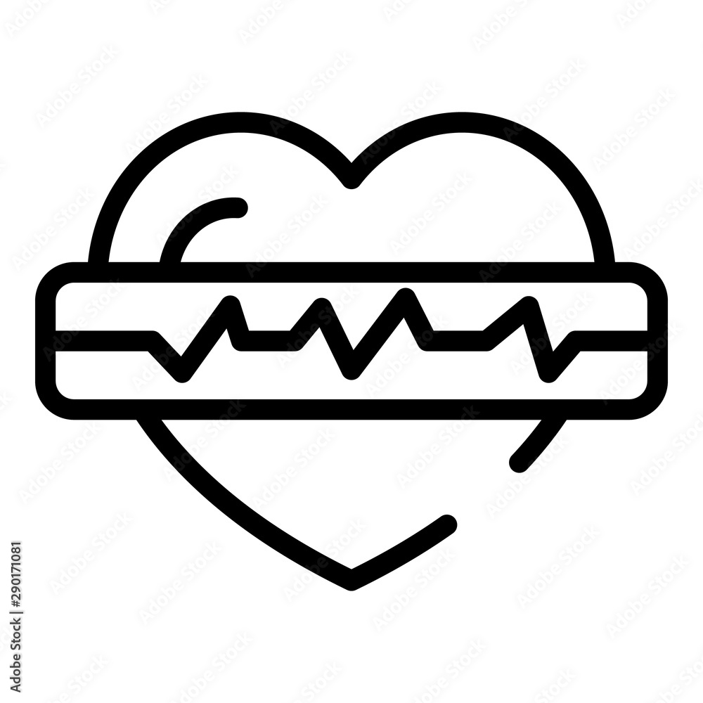 Poster heart rate icon. outline heart rate vector icon for web design isolated on white background