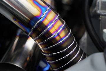 Titanium tube design in race car engine