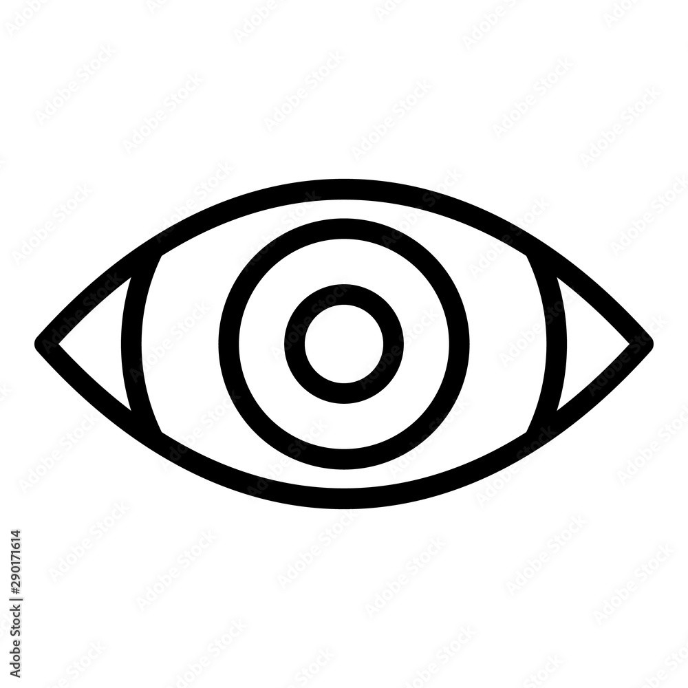 Poster eye icon. outline eye vector icon for web design isolated on white background