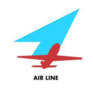 Airline vector logo design with plane image logo