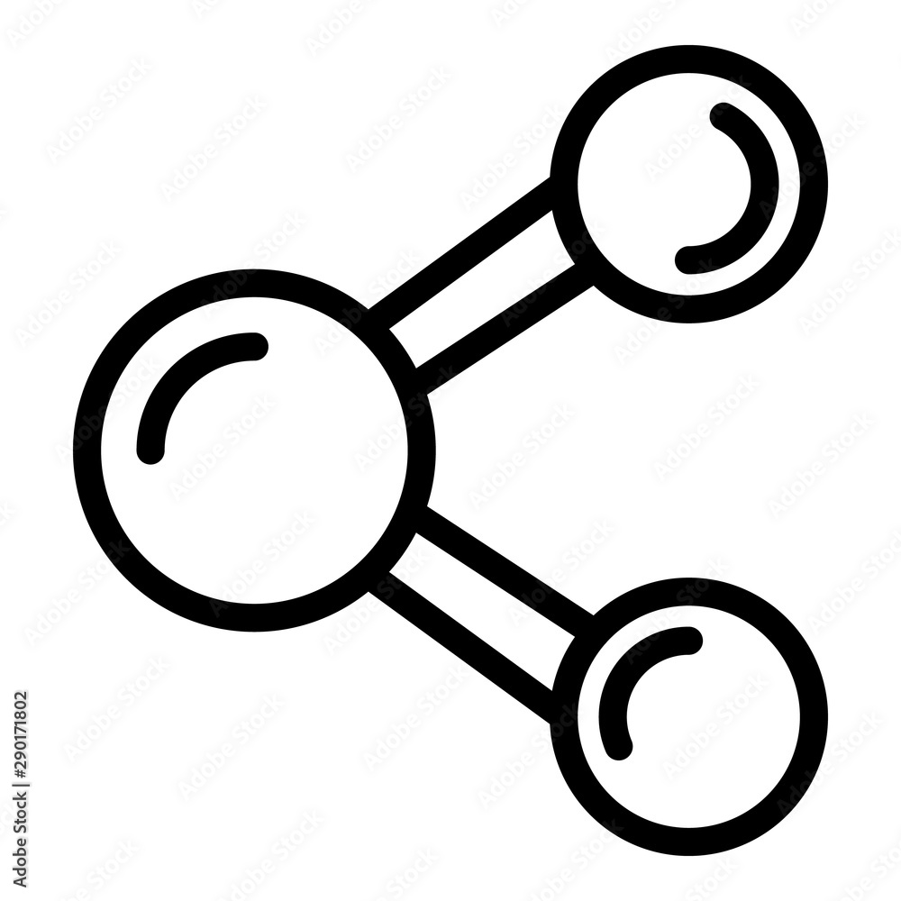 Poster connected balls icon. outline connected balls vector icon for web design isolated on white backgroun