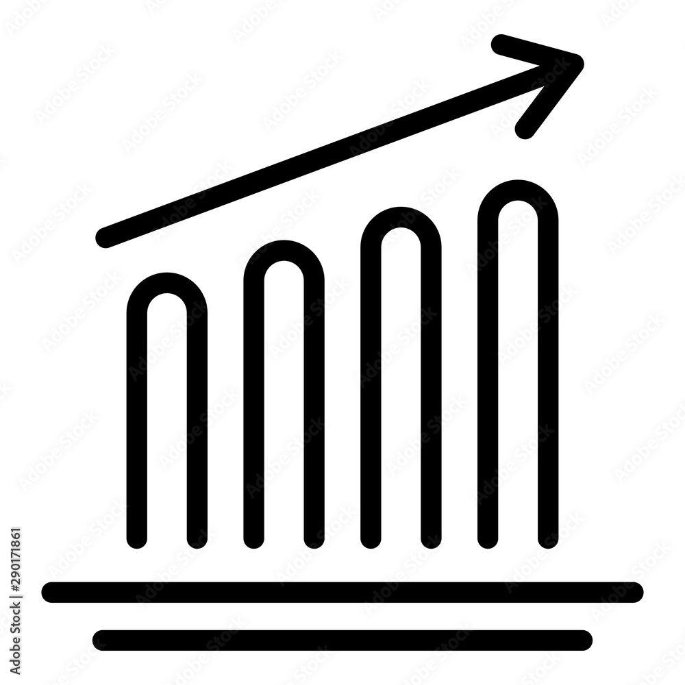 Poster impression increase icon. outline impression increase vector icon for web design isolated on white b