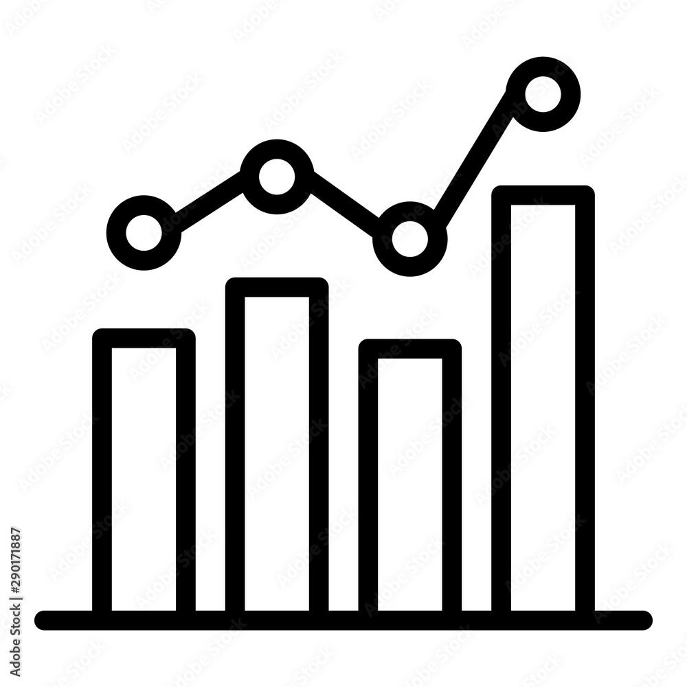 Poster advertising viewing chart icon. outline advertising viewing chart vector icon for web design isolate