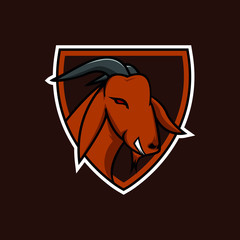 goat head mascot logo