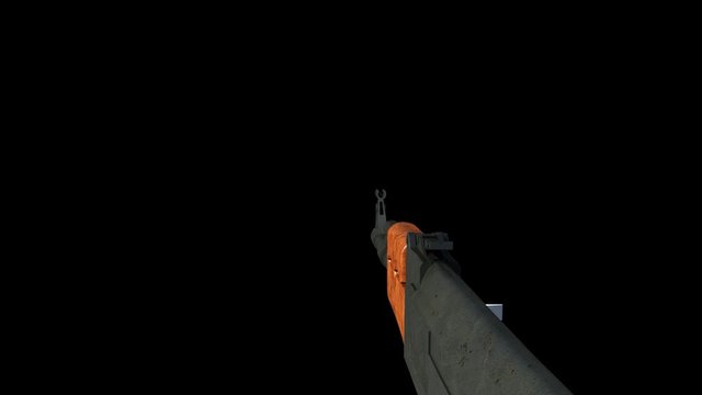 AK 47 Shooting POV with Alpha Channel