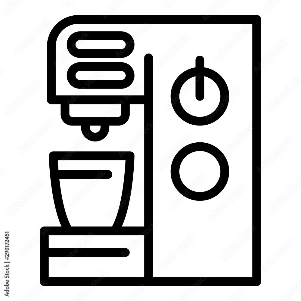 Poster Automatic coffee maker icon. Outline automatic coffee maker vector icon for web design isolated on white background