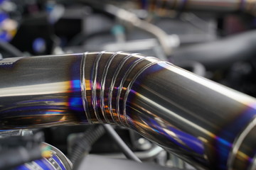 Titanium tube design in race car engine