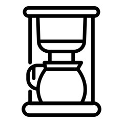 Domestic coffee machine icon. Outline domestic coffee machine vector icon for web design isolated on white background