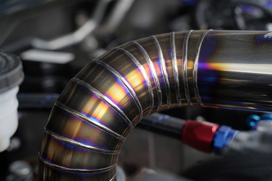 Titanium tube design in race car engine