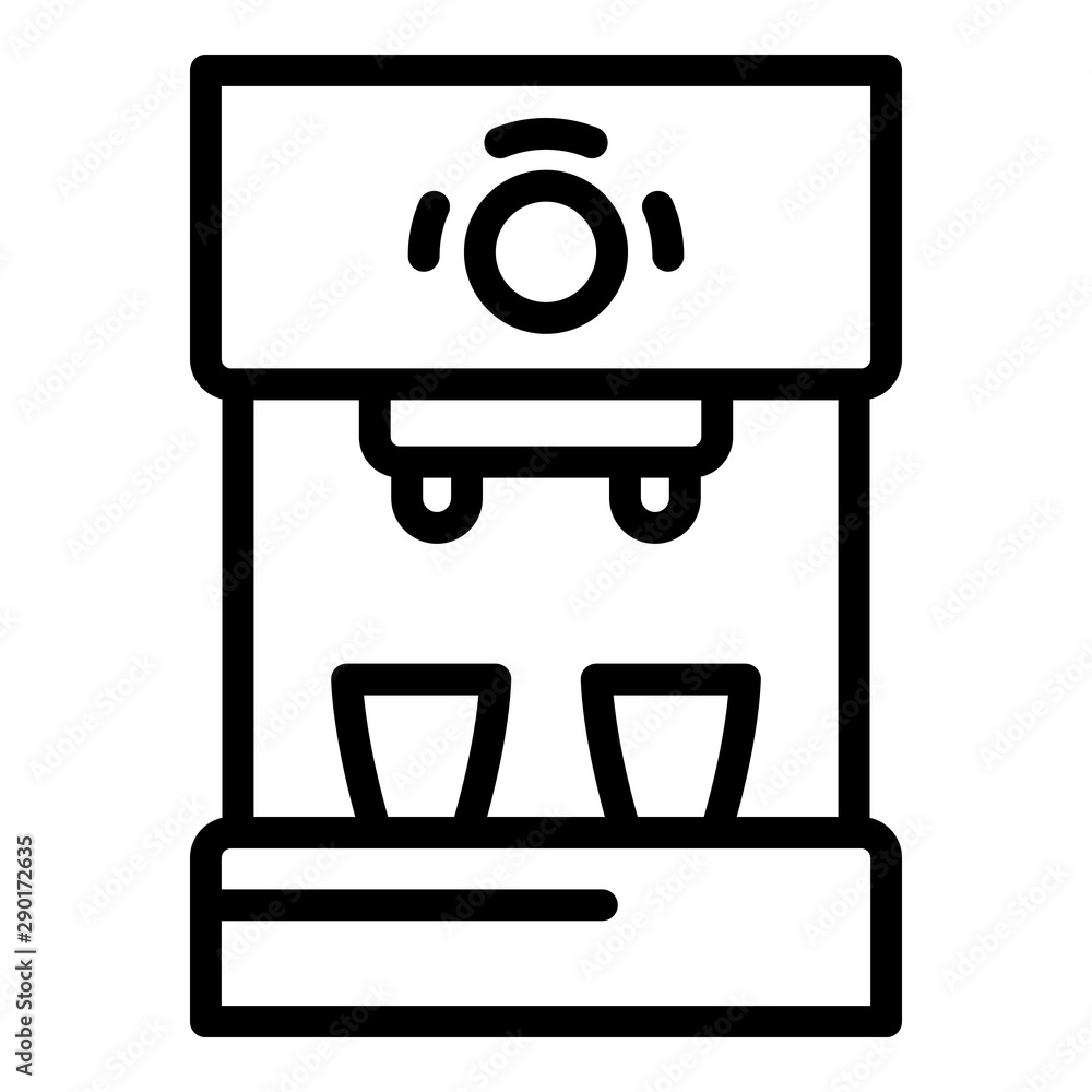 Poster compact coffee maker icon. outline compact coffee maker vector icon for web design isolated on white
