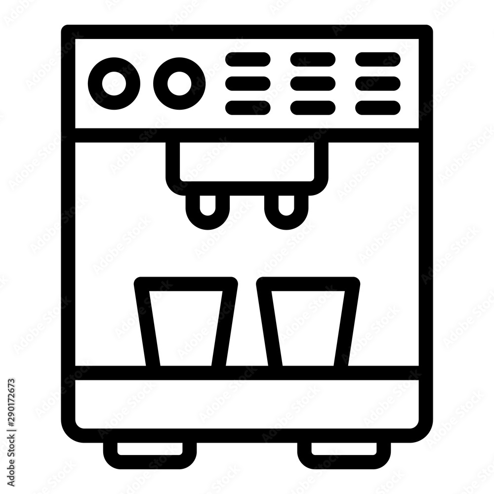 Poster modern coffee maker icon. outline modern coffee maker vector icon for web design isolated on white b