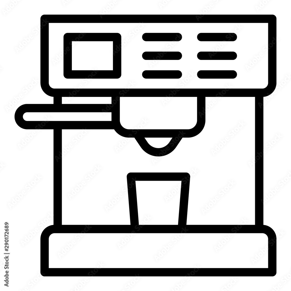 Poster modern coffee machine icon. outline modern coffee machine vector icon for web design isolated on whi