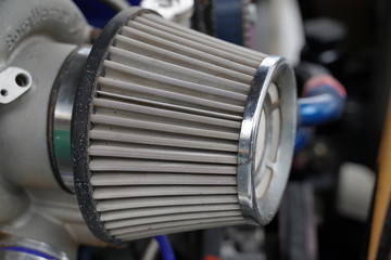 Race car's air intake filter