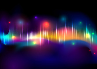 Aurora borealis shiny, abstract vector aurora australis background  for web and print