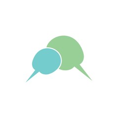Speech bubble logo template vector icon