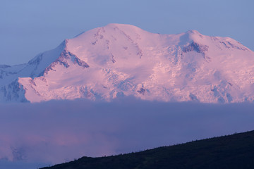 Denali at sunset;  Denali NP;  Alaska