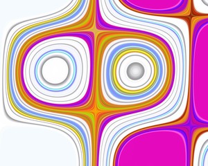 Colorful vivid wave lines, swirls, colors and fluid geometries, abstract background