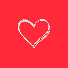 Heart doodle. Hand drawn love symbol.