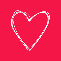 Heart doodle. Hand drawn love symbol.