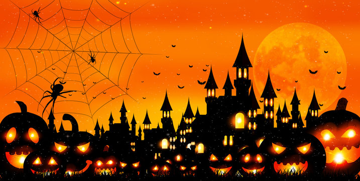 ハロウィン　秋　かぼちゃ　背景 
