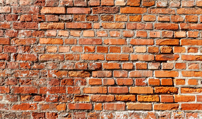 old red brick wall background wide zoomed