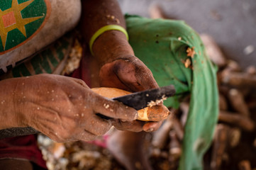 Pez y Yuca Brava, alimentos tipicos de los indigenas en Inirida Guainia