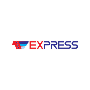 One Express delivery service logo design vector