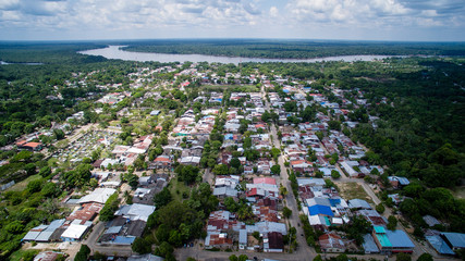 Vista aerea de Puerto Inirida en Guainia - Colombia