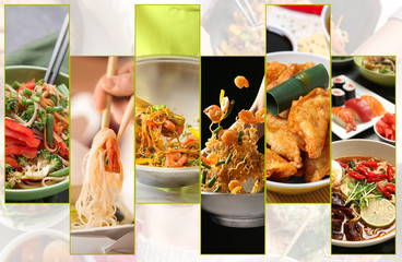 Different tasty Chinese food